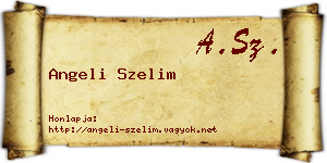 Angeli Szelim névjegykártya